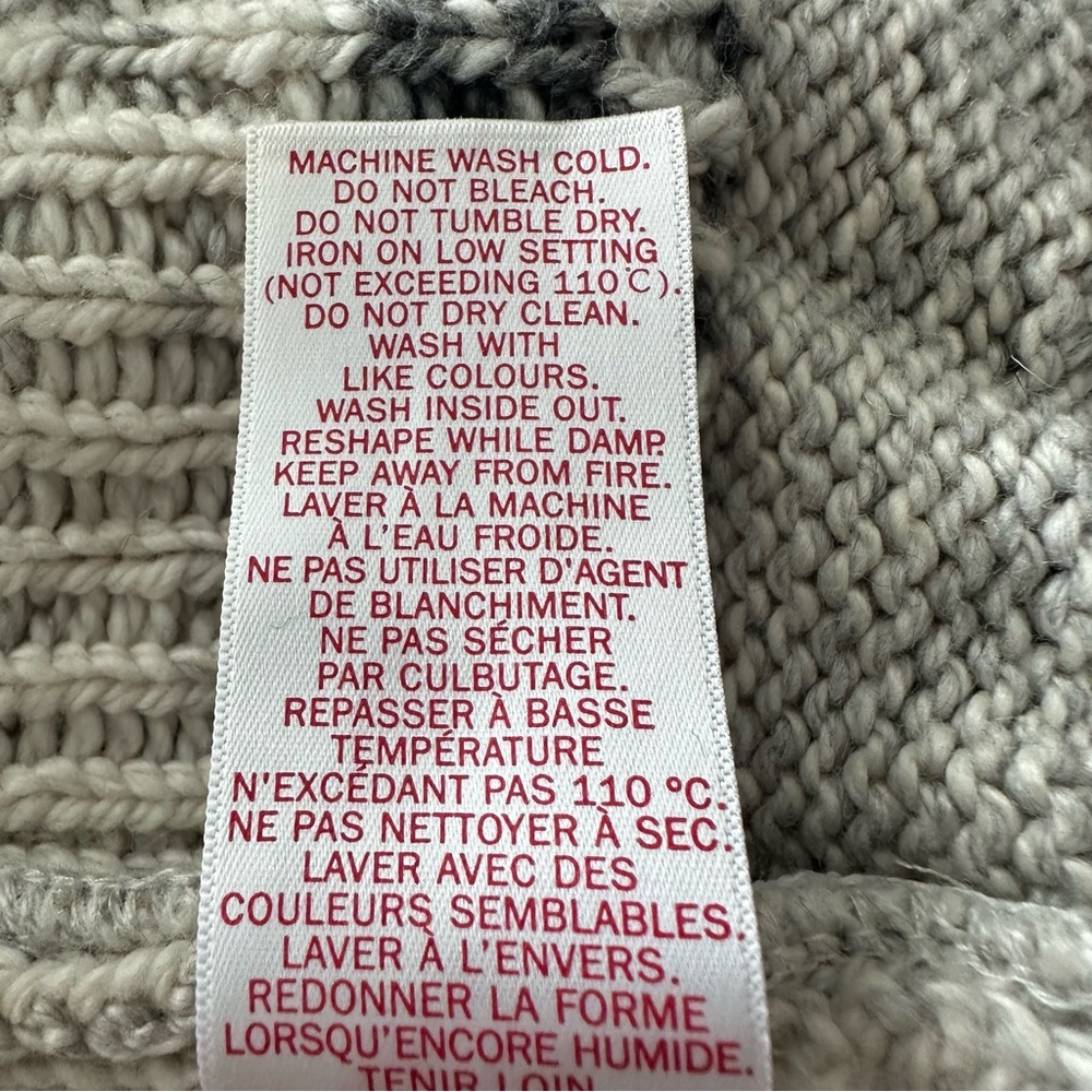 Nordic Men’s Zip Cardigan Sweater Gray XXL Canadian Cozy Outdoor Granola Vibe - Picture 12 of 12